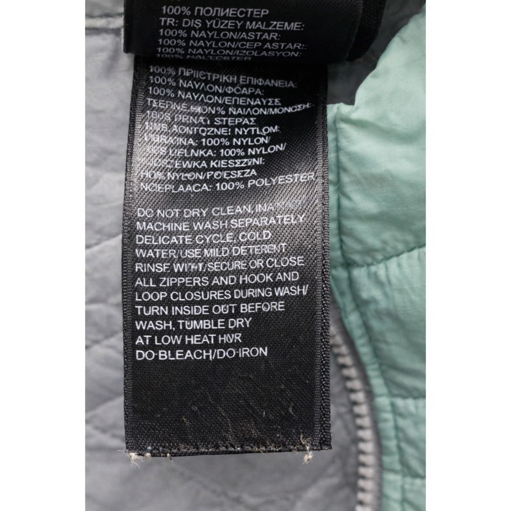 THE NORTH FACE Girls Mint Green Quilted Jacket Size M 10/12 Lightweight‎ Puffer - Picture 6 of 9
